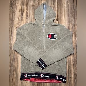 Champion Mens Sherpa Hoodie Zip Fleece Pullover